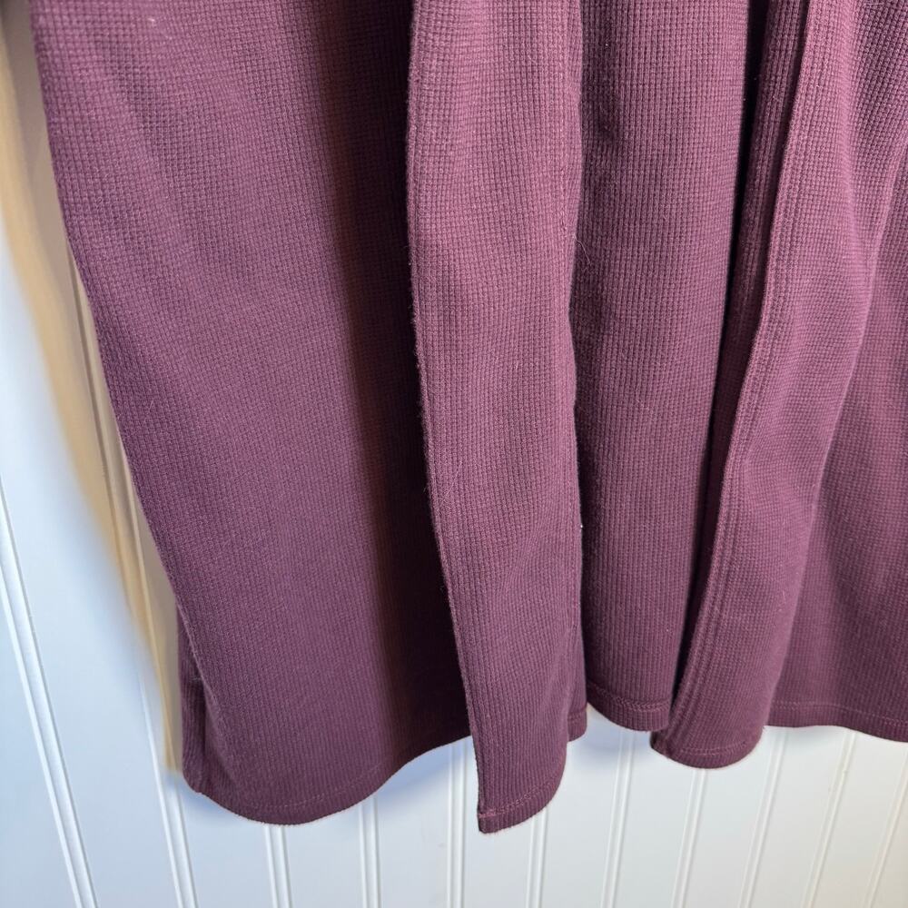 Ann Taylor Waffle Open Cardigan Plum Purple Women’s Size Large - Picture 9 of 9
